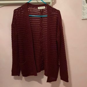 Burgundy cardigan